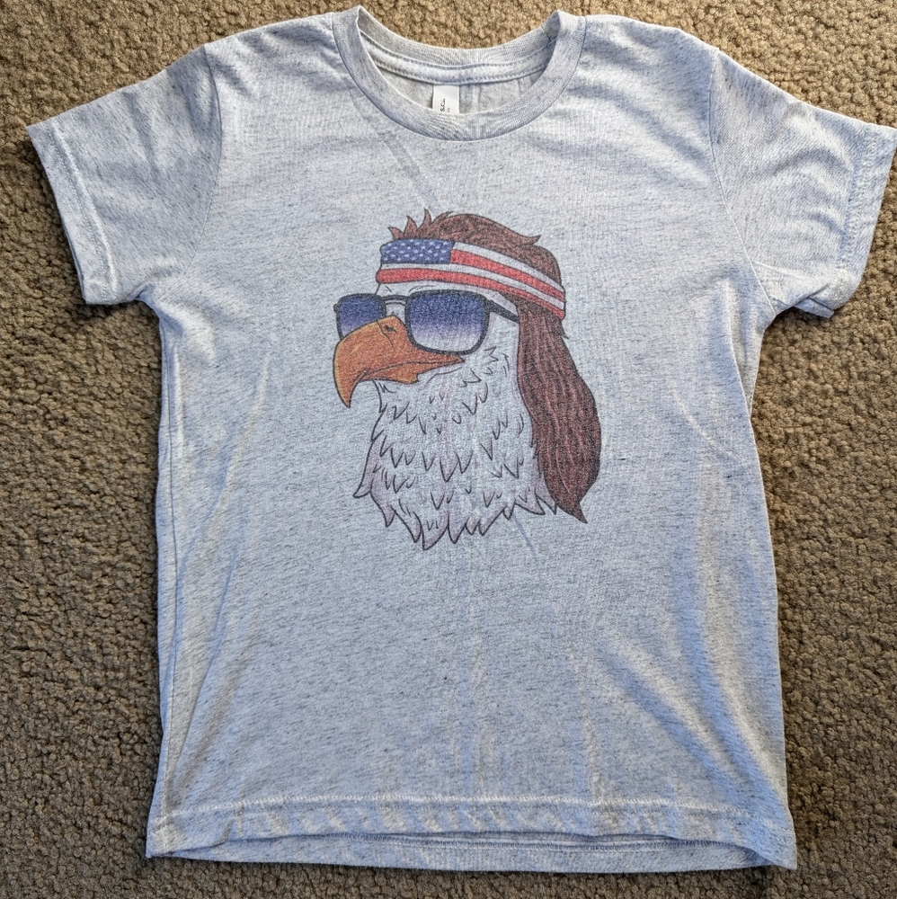Bella Canvas Gray Kids T-Shirt with Eagle Graphic
